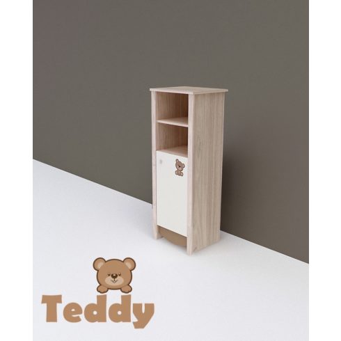 TODI Teddy keskeny nyitott polcos 1 ajtós szekrény (140 cm magas