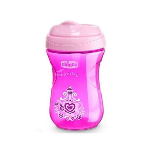 Chicco Easy Cup itatópohár 2in1 12m+ 266ml pink