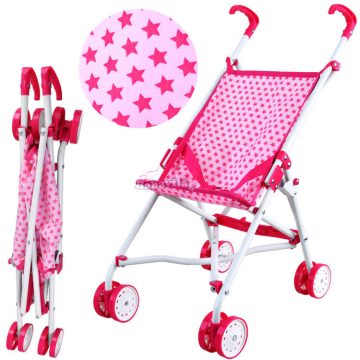 Babakocsi babákhoz - pink csillag 